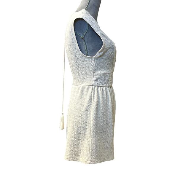 ZARA Short Jumpsuit Womens Small White Textured Insert Lace Sleeveless Backless - Picture 3 of 6